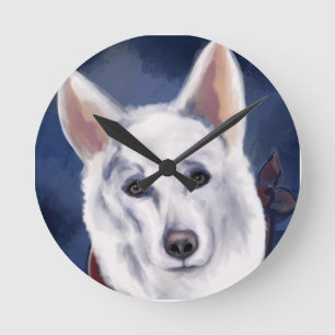 HORLOGE RONDE BERGER ALLEMAND BLANC  