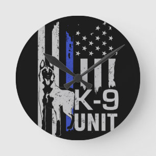 Horloge Ronde Berger belge - Malinois - Unité K9