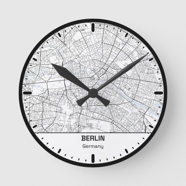 Horloge Ronde Berlin Clock City Line Art (Recto)
