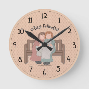 Horloge Ronde Best Friends Country Wall Clock