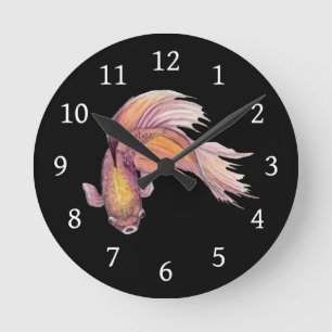 Horloge ronde Betta Fish