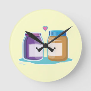 Horloge Ronde Beurre et gelée d'arachide