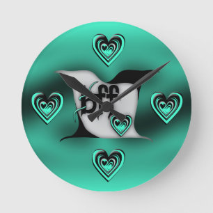Horloge Ronde bff ~ tourterelles
