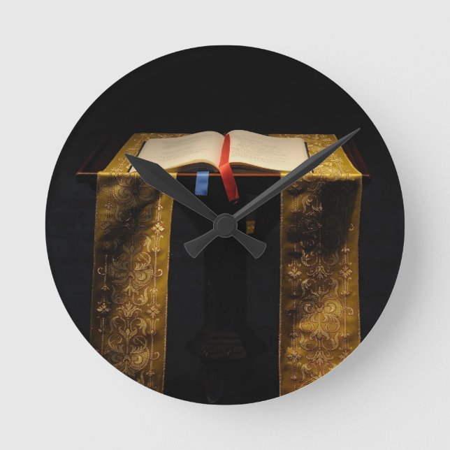 Horloge Ronde Bible à l'église (Recto)