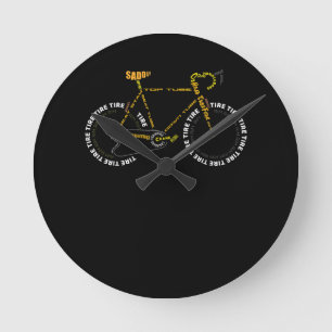 Horloge Ronde Bicycle Anatomie Mignonne Cyclisme Est Cadeau Vie