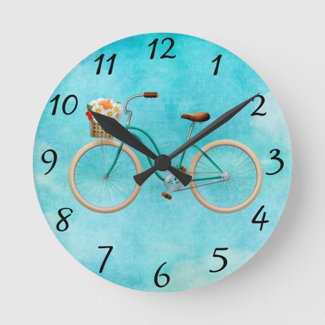 Horloge Ronde Bicycle Wall Clock (Recto)
