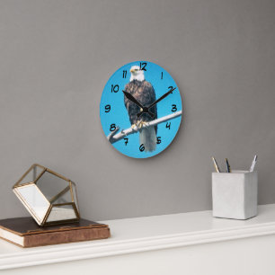 Horloge Ronde Bientôt Eagle Clock