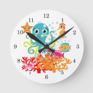 Horloge Ronde Bienvenue dans l'Océan
