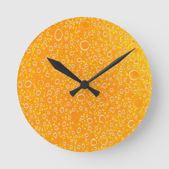 Horloge Ronde Bière colorée 24h/24 (Recto)