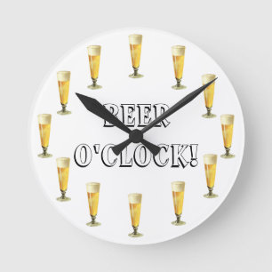 Horloge Ronde Bière Frosty vintage O'clock ! Boissons alcoolisée
