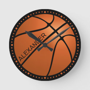 Horloge Ronde Big Basketball Personnaliser l'horloge