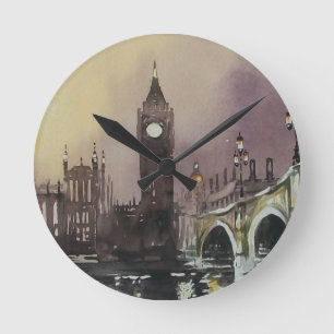Horloge Ronde Big Ben At Night London Wall Clock