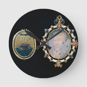 Horloge Ronde Bijou d'armada, miniature d'enclo de la Reine