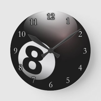 Horloge Ronde Billard à 8 balles personnalisées