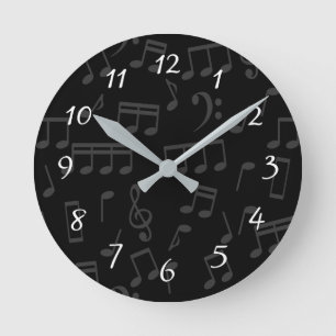Horloge Ronde Billets musicaux Illustration