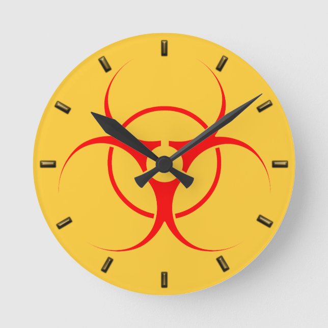 Horloge Ronde Bio-hazard Clock Bio-hazard Warning Venin Decor (Recto)