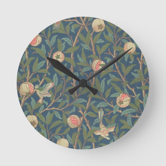 Horloge Ronde 'Bird and Pomegrenate' Wallpaper Design, printed b (Recto)