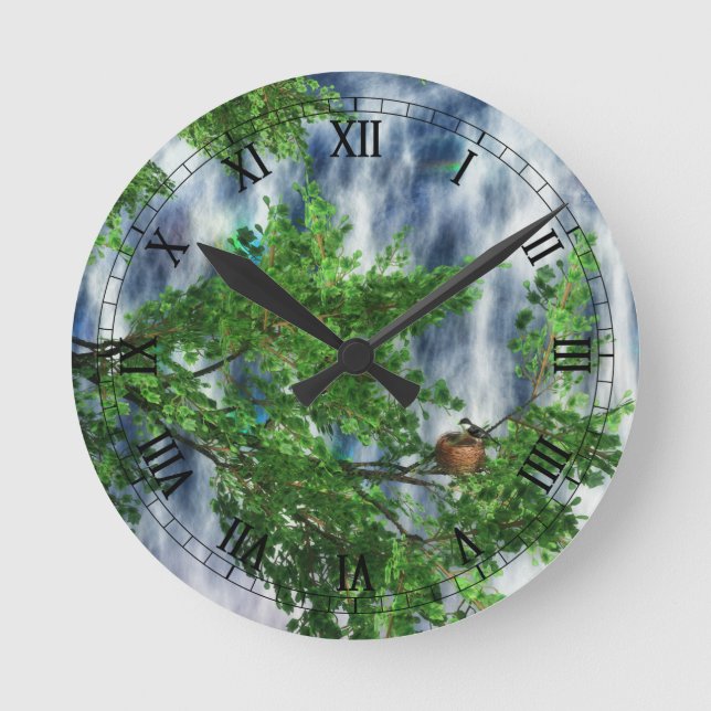 Horloge Ronde Birdsnest Falls Clock (Recto)