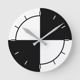 Horloge Ronde Black and white color