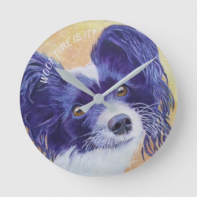 HORLOGE RONDE BLACK AND WHITE PAPILLON (Recto)