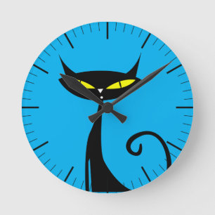 Horloge Ronde Black Cat Atomique