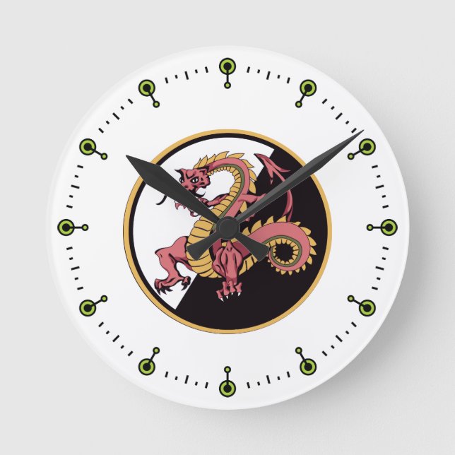 Horloge Ronde Black Chinese Dragon (Recto)