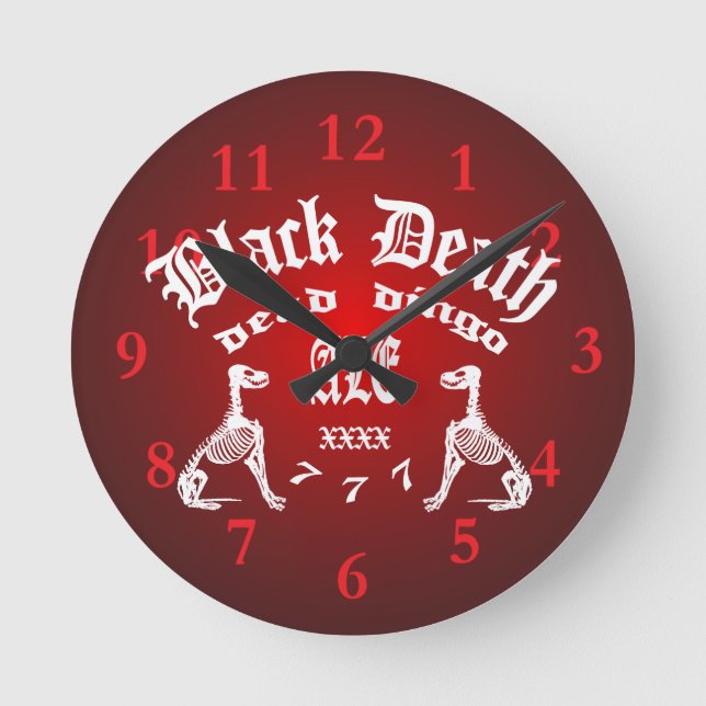 Horloge Ronde Black Death 777 - Dead Dingo Ale (Recto)