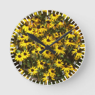 Horloge Ronde Black eyed Susans clock