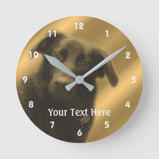 Horloge Ronde Black Labrador Retriever Mix Chien