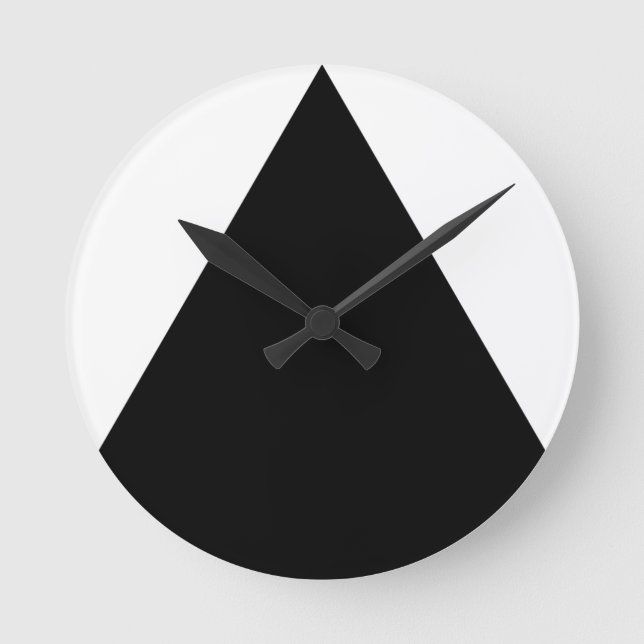 Horloge Ronde Black Triangle Geometric (Recto)