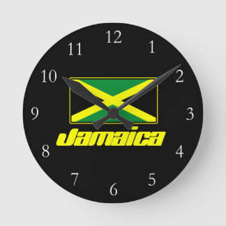 Horloge Ronde Black with Jamaica
