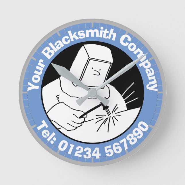 Horloge Ronde Blacksmiths, Welders et Fabricants d'acier (Recto)