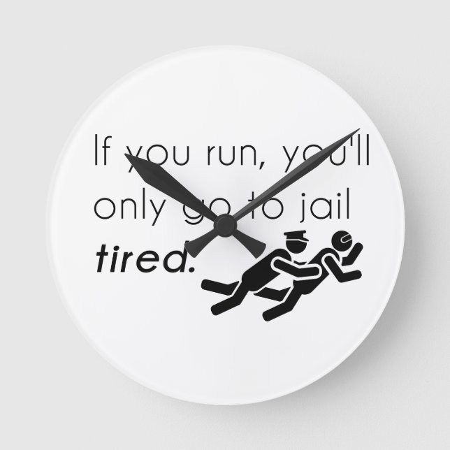 Horloge Ronde Blagues sur les flics (Recto)