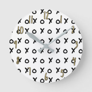 Horloge Ronde Blanc & Noir X O XO X&O's Tendance Mignon