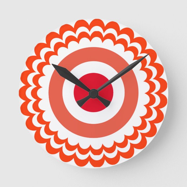Horloge Ronde Blanc orange (Recto)