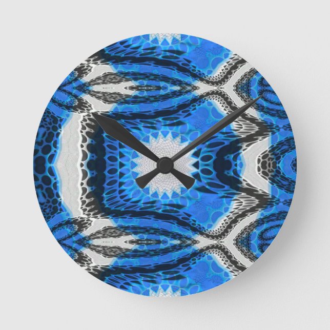 Horloge Ronde Bleu atomique (Recto)