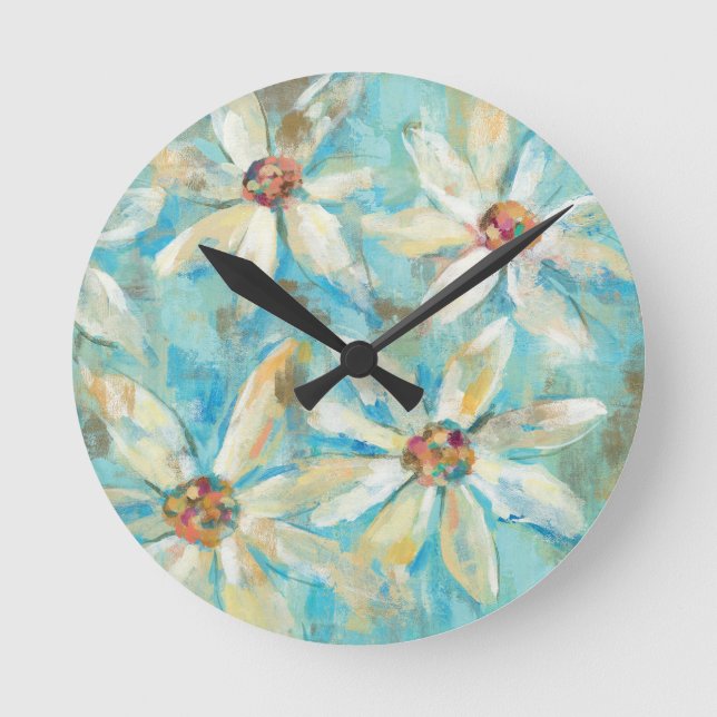 Horloge Ronde Bleu blanc (Recto)