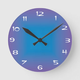 Horloge Ronde Bleu clair/violet >Horloge de cuisine colorée