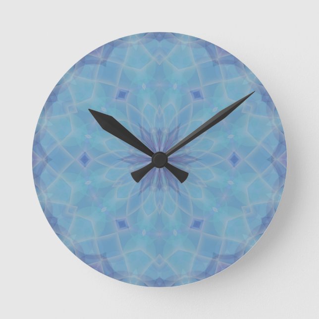 Horloge Ronde Bleu et Turquoise (Recto)