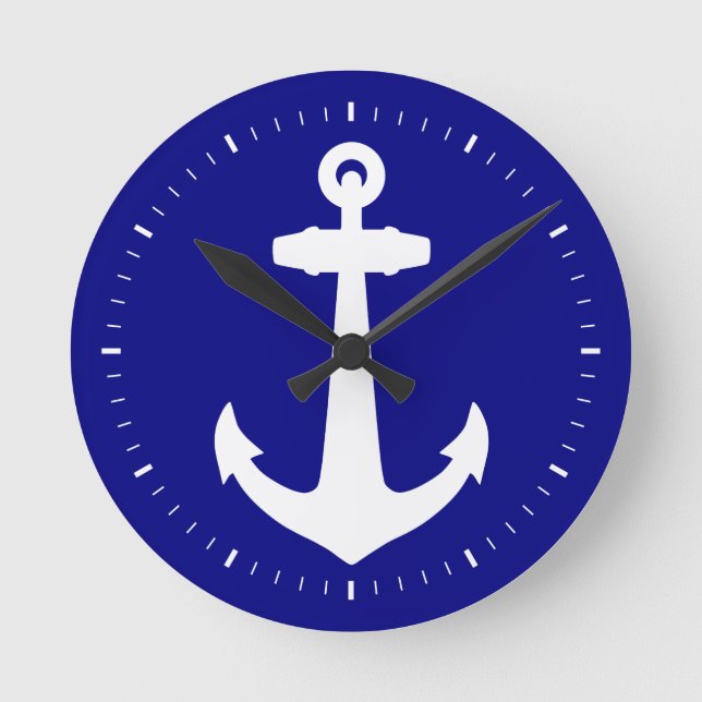 Horloge Ronde Bleu marine (Recto)