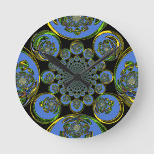 Horloge Ronde Bleu vintage