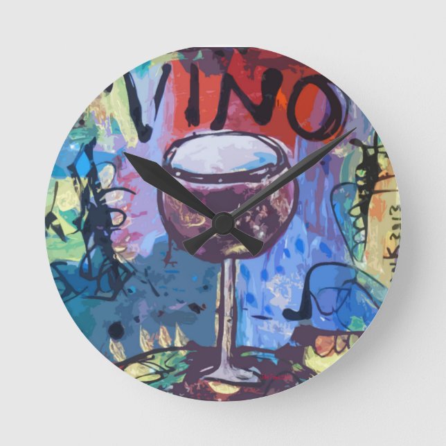 Horloge Ronde Bleus de vin (Recto)