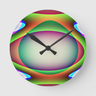 Horloge Ronde Bloc Wall Clock Alien Spaceship Wall