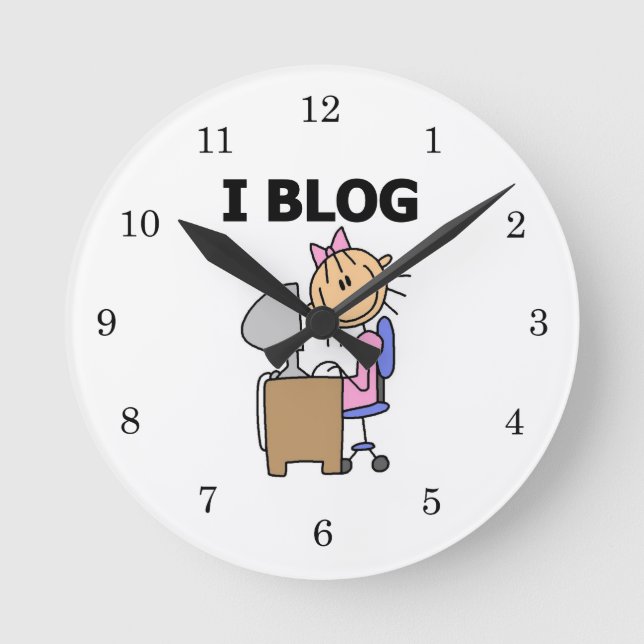 Horloge Ronde Blogueuse (Recto)