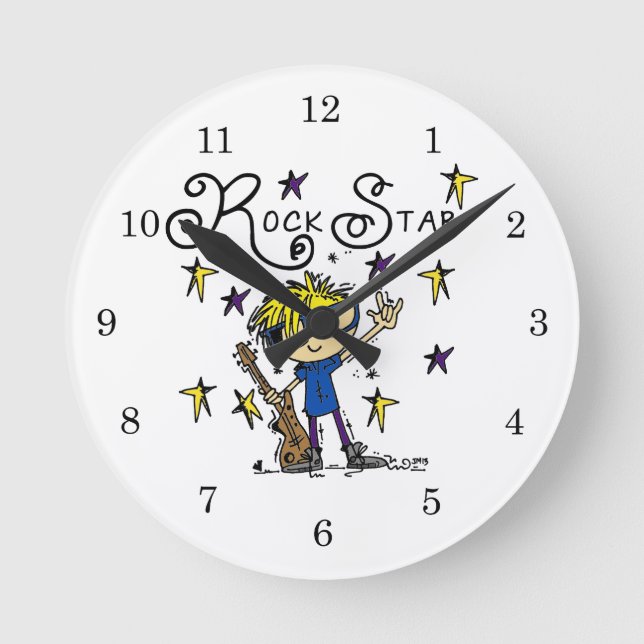 Horloge Ronde Blond Boy Rock Star (Recto)