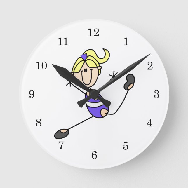 Horloge Ronde Blond Girl Gymnast (Recto)