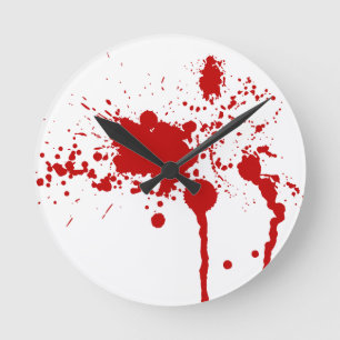 Horloge Ronde Blood Splatter Gunshot Wound Bleeding Bloody