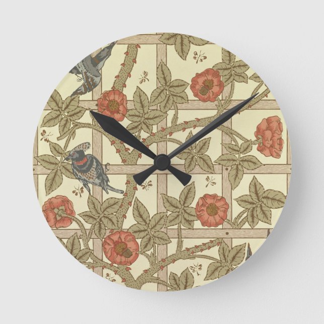 Horloge Ronde Blue and orange trellis wallpaper design, 1864 (Recto)