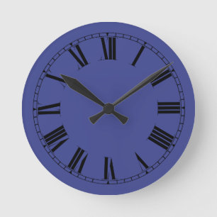 Horloge Ronde Blue Bayou Solid Color