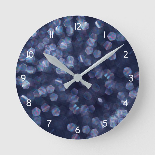 Horloge Ronde Blue Sparkle (Recto)